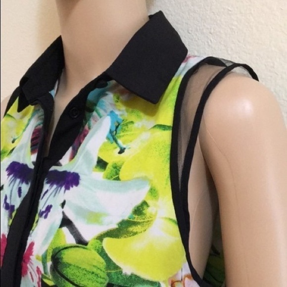 Prabal Gurung for target floral mesh top - Picture 4 of 6